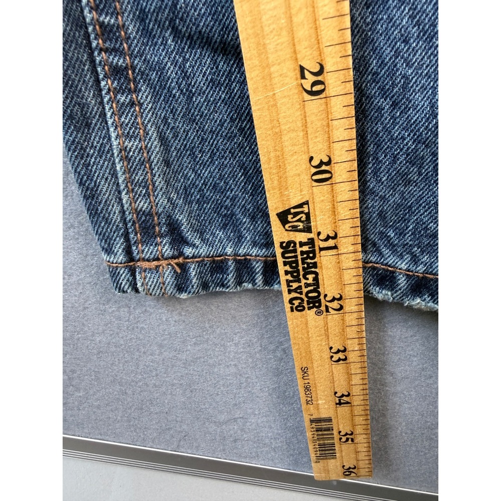 KDB by Kahlana Barfield Brown Women Medium Wash Barrel Jeans Drawstring Size 10 - Picture 3 of 5